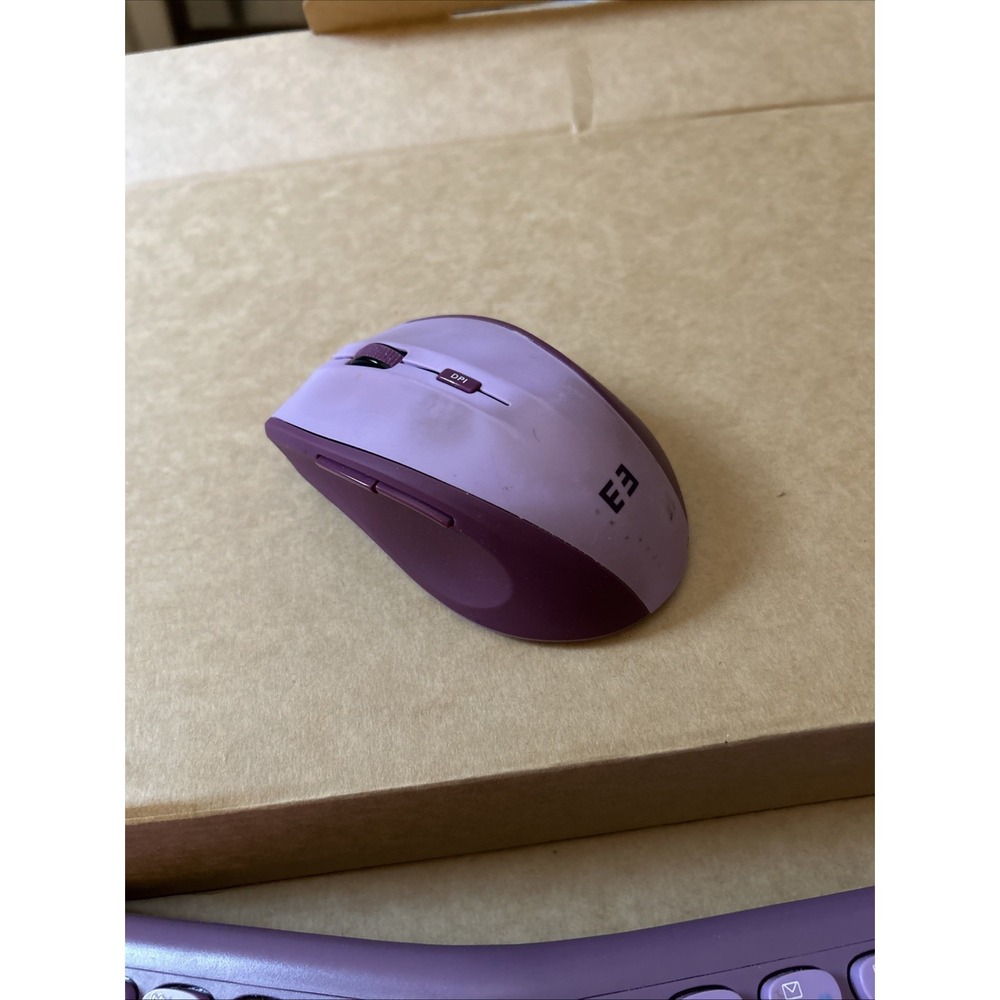 Ergonomic Wireless Keyboard and Mouse Wrist Rest, Curved Split Key Purple - Picture 4 of 6